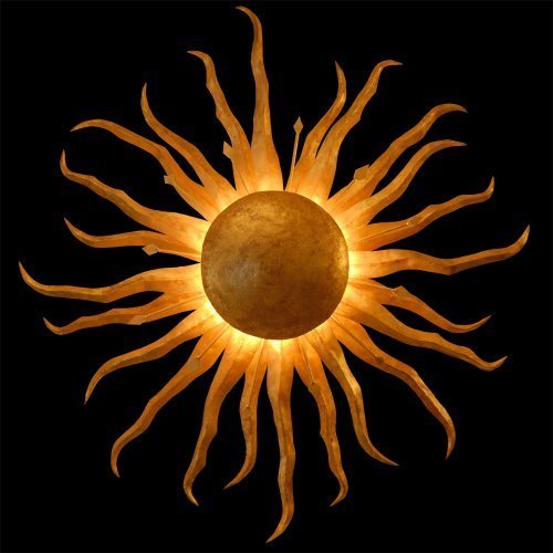 Preisvergleich Produktbild Holländer Diator Deckenleuchte Sonne, goldfarben Ø70 (HL)