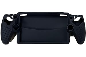 JOYSOG Anti-Slip Silicone Cover Case for Playstation Portal Remote Player Handheld Game Console Protector Skin (Black)