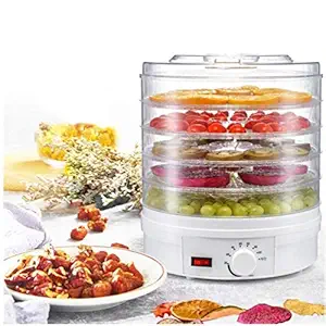 FORKIT Food Dehydrator Electric with Tray, Preserver, Jerky Maker, Plastic Electric Transparent 5 Tier Countertop Dry Food Saver Machine with Adjustable Temperature Control For Home ||?