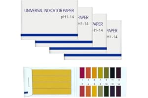 INF 320 Stück pH Wert Teststreifen, Lackmuspapier, Messbereich 1-14, 4 x 80er Pack