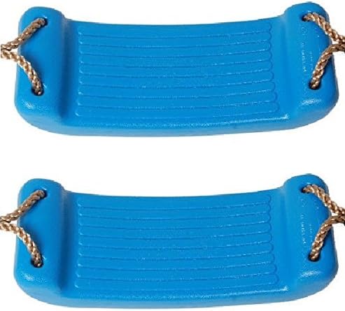 2 x Children's Plastic Garden Swing Seat - Climbing Frame / Swing Set Accessory (Sky Blue)