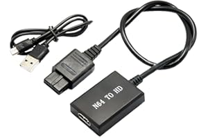 Redwestmelon N64 to HD Converter Adapter Cable 1080P Video Audio HD Cord Connector Compatible with Nintendo 64 Console/SNES/NGC/SFC, HDTV