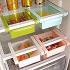 Hk Villa Multipurpose Fridge Storage Sliding Drawer Fridge Storage Rack Freezer Storage Shelf Refrigerator Organizer Space Saver Shelf Fridge and Freezer Storage Organizer Fridge Storage Box