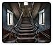 Produktbild Scary Mouse Pad by, Horror Movie Theme Classic Deserted Abandoned Home with Old Vintage Stairs Artwork, Standard Size Rectangle Non-Slip Rubber Mousepad, Multicolor