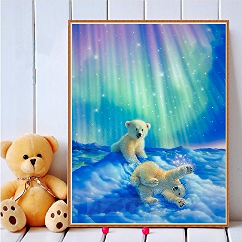 aihome 5D DIY Diamant Stickerei Gemälde eingefügt Kreuzstich Colorful Raum Dekoration eisbär - 4