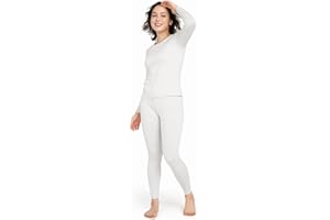 LAPASA Damen Innenfleece Thermounterwäsche Set, Warm Thermooberteil & Thermohose Leggings Funktionsunterwäsche Sets (Thermoflux L17)