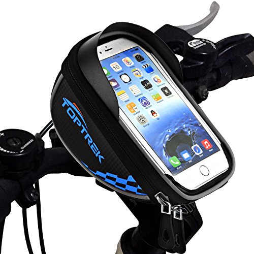 Toptrek Fahrradtaschen Fahrrad Rahmentaschen Rennrad Radtaschen Wasserdicht Fahrradzubehör Brauchbar für die Handys Kleiner als 5.5 Inch sind - 7