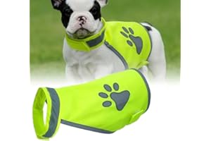 Sikweny Gilet Jaune Bandes Réfléchissantes Gilet Reflechissant avec éléments Réfléchissants Harnais Lumineux Chien Conception Réglable pour Promenades Nocturnes Aventures en Compagnons（S