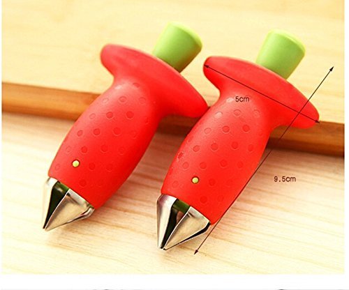 Edealing 2X New Erdbeere Tomaten Stängelblätter Huller-Remover-Abbau-Frucht Corer Küchenhelfer