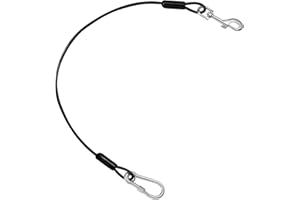 Pawaboo Pet Car Safety Lead Lead Leash, powlekana stal Rope Chew-Proof Vehicle Seatbelts Clip Strap, 360 stopni obrotowy hak Heavy Duty Carabiner Steel Cable Dog Headrest Restraint, 26 cali, czarny