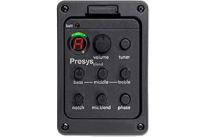 sakulala Fishman Presys + Sistema di preamplificazione Integrato EQ Tuner Piezo Pickup Preamplificatori per Chitarra Acustica Accessori per Parti di Chitarra