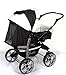 3-in-1 Travel System with Baby Pram, Car Seat, Pushchair & Accessories, Black & White