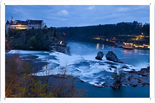 Metal Poster Tin Sign Plate Amazing Blue Swiss Falls Retro Vintage Wall Décor by hamgaacaan (20x30cm)
