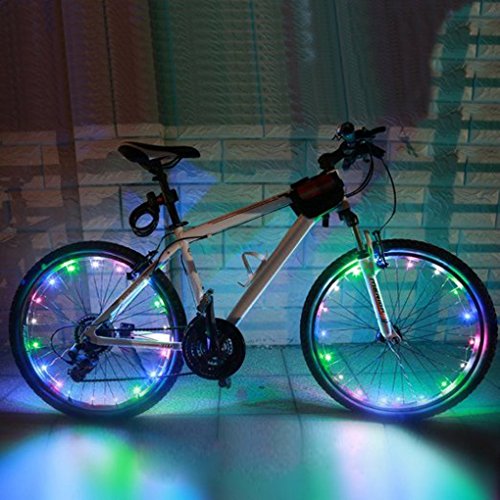 BXT® LED Fahrradreifen Beleuchtung Reifen Rad Licht Lampe Leuchte Radbeleuchtung Licht Felgenlicht(NUR FÜR EIN RAD)