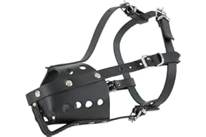 Zolux Police Muselière en Cuir Réglable Adapté aux Malinois Mâles Noir T5