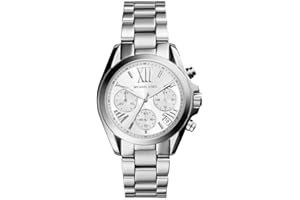 Michael Kors Montre pour Femme Bradshaw, boîtier de 43 mm, Mouvement Chronographe à Quartz, Bracelet en Acier Inoxydable