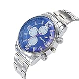 Celucke Armbanduhr Herren Multi Zifferblatt Quarz Uhr mit Edelstahl Metallarmband, Männer Uhren Business Herrenuhr Funkuhr Wasserdicht Analoguhr Klassisch Quarzuhr