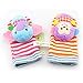 TOLOLO Baby Rattle Socks Foots Keep Warm Sock Soft Toy - Elephant and Monkey
