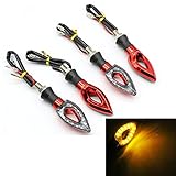 USUN 4pcs 12 LED Motorrad Blinker Kontrollleuchte Universal...