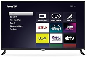 VELTECH 43 Inch Smart TV 4K – UHD Roku TV with Freeview, Netflix, Apple TV+, BBC iPlayer, HDR, Dolby Audio, Voice Control, HDMI, USB – Smart TV for Living Room, Lounge or Office [Energy Class F]
