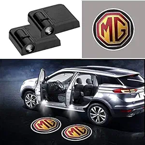 Hukimoyo MG Car Door Light Logo Projector, Self-Adhesive Wireless Car Door Step Lights Ghost Shadow Projector Laser Lamp kit Fit for cars (2 Pcs)