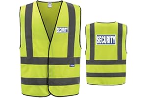 AYKRM Reflective Security Hi Vis Vest - High Visibility Waistcoat for Safety and Security Work