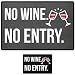 Produktbild Fußmatte No Wine No Entry - Kein Wein Kein Einlass in schwarz oder grau - Lustige Wein Spruch Schmutzfangmatte für dein Zuhause aus Polypropylen mit rutschfester Unterseite - HOCHWERTIGE QUALITÄT - Maschinenwaschbar - die perfekte Türmatte mit coolem Style (Grau)