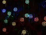 Solar Lichterkette ,Kondisco 20er LED 5 Meter Solar Lichterkette Wasserfest Garten Außen Weihnachten Dekoration für Garten, Terrasse，Geburtstag, Haus, Party, Weihnachtsbaum， Weihnachten Party (mehrfarbig) - 5