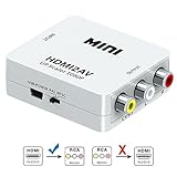 HDMI auf AV Konverter, GANA HDMI zu AV RCA CVBS Composite Video Audio Konverter Adapter Wandler 1080P fr TV/PS3/VHS/VCR/DVD(Wei) - 