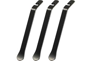 Bynccea Leva Gomme Bicicletta,Strumenti per Cambio Gomme,Acciaio Inossidabile Leva per Bici (Black Silver)