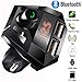 Produktbild dream-cool Bluetooth FM Transmitter für Auto, Freisprecheinrichtung, kabelloser MP3-Player 3.1A, Dual-USB-Autoladegerät, Schnellladung Kompatibel mit Bluetooth/TF-Karte/U-Plattenspieler