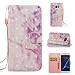 Produktbild Samsung Galaxy S7 (5.1 Zoll) Tasche , Marmor Magnetverschluss hülle Mode - trend PU Leder Schutz hülle Handyhülle Premium Geldbeutel Schale Kunstleder Flip Case mit Standfunktion und Kartenfächer Klapptasche Die Hohe Anfire der Qualität Cover für Samsung Galaxy G930F - Pink Rosa