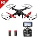 Produktbild Potensic HD Kamera große Drohne Spielzeug 360 Drehung,FPV Monitor Video Live 3D Flip Funktion Heading Hold Mode 2.4GHz 6-Achsen-Gyro RC Quadrocopter halten der Höhe (rot)