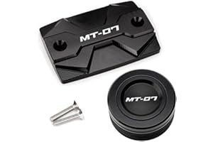 ZESIDIMO Für Yamaha MT07 MT 07 MT-07 FZ07 2014-2023 2022 2021 Motorradzubehör Bremsflüssigkeitsabdeckung Vorne Hinten (Schwarz)