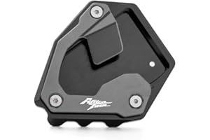 TUKLYE Plaque d'extension de béquille latérale pour Honda CRF 1000L Africa Twin 2015-2019 CRF1000L 2018 CNC Support élargisseur de pieds (gris)