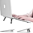 nediea Laptop Stand for Desk,Laptop Cooling Stand,Keyboard Riser, Ergonomic Laptops Elevator for Desk, Laptop Riser Compatible with MacBook Air Pro, Dell, HP, Lenovo More 10-15.6” Laptops(Gray)