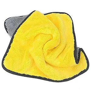 Jiyatech Microfiber Car Cleaning Cloth for Detailing & Polishing 800 GSM (Pack of 3) (If Color is Available)