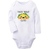 iDzn Taco' Bout Cute Sparkbyxor Nyfödd Baby Bodysuits Spädbarn Overaller Kläder Småbarn Långärmad One-Piece Outfits Jumpsuits