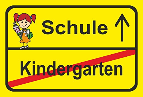 Preisvergleich Produktbild Melis Folienwerkstatt Schild - Einschulung - 45x30cm / mit Bohrlöchern / Stabile 3mm Starke Aluminiumverbundplatte - S00041-009-A +++ in 20 Varianten