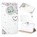 Produktbild spritech (TM) Luxus 3D Handgefertigt Fashion Girl Frau Bling Blume Elegant Kristall Strass PU Leder Flip Brieftasche Geldbörse Ständer Schutzhülle für LG Optimus G Pro E980 F240 K Weiß