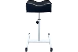 LOVEVLOGY Pedicure Foot Rest,Height Adjustable Pedicure Chair,Non-slip Pedicure Stool for Massage Office or Home,Black