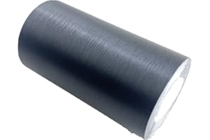 MEBOEM Brushed Imitation Metal Wallpaper Border Peel Stick Molding Home Ceiling Self Adhesive Waterproof Decorative Border Door Frame Decoration for Bathroom Living Room Kitchen Wall 10cm by 5meters (Black)