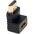JGD PRODUCTS Gold Plated HDMI Male to Female Converter Connector Adapter 90 Degree L Shape for HDTV, Plasma TV, LED, LCD Etc – Black