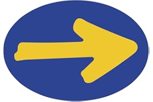 Artimagen - Adesivo ovale freccia del cammino di Santiago, 80 x 60 mm