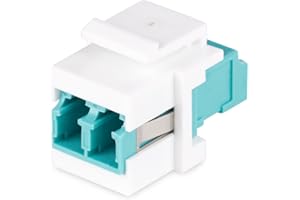 StarTech.com LC Fiber Coupler, LC/UPC Duplex Keystone Jack, Fiber Optic Keystone Coupler for Patch Panel