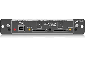 Behringer XLIVE X32 Erweiterungskarte für 32-Kanal Live-Aufnahme/Wiedergabe auf SD/SDHC-Karten und USB Audio/MIDI-Interface