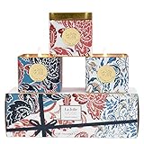 La Jolíe Muse Bougies Noël Coffret Cadeau Bougies Parfumées Jasmin Citron Melon Pomme en Cire Bio pour Fête 115 Heures 3 * 110g Lot de 3