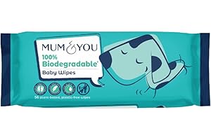 M&Y Mum & You Baby Wipes Multipack - Biodegradable Wet Wipes | 99.4% Water Wipes for Sensitive Newborn Skin | Baby Wipes Bulk, Bum Wipes, Wet Tissue, Eco-Friendly wet wipes baby (56 Count (Single Pack))