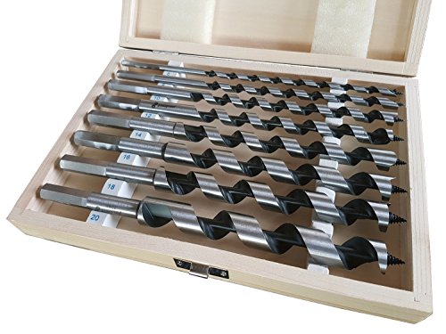 PAULIMOT Schlangenbohrer-Satz, 8-teilig Ø 6 – 20 mm, Länge 230 mm, Form Lewis