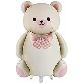 Retro B&uuml;y&uuml;k Bej Ayı Folyo Balon Teddy Bear 65,5-90 Cm